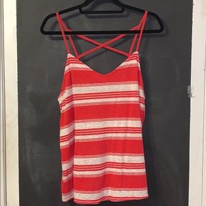 Red and White Striped Tank